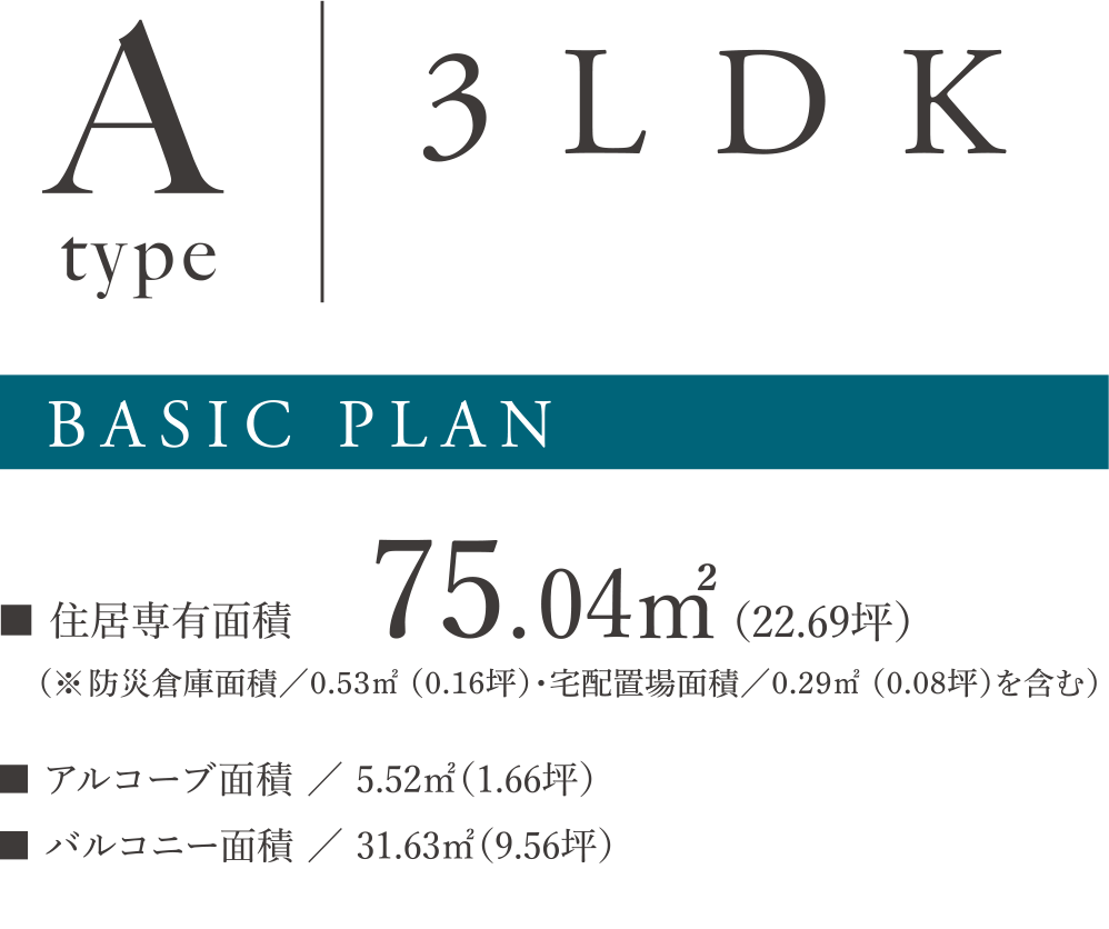 TYPE A ３ＬＤＫベーシックプラン