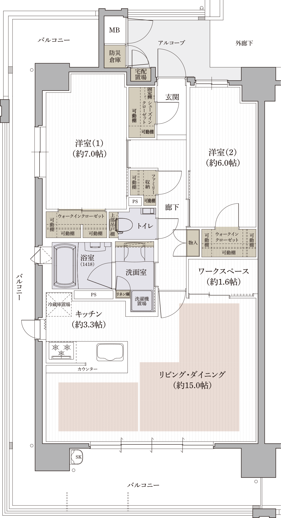 TYPE Aメニュープラン1の間取り