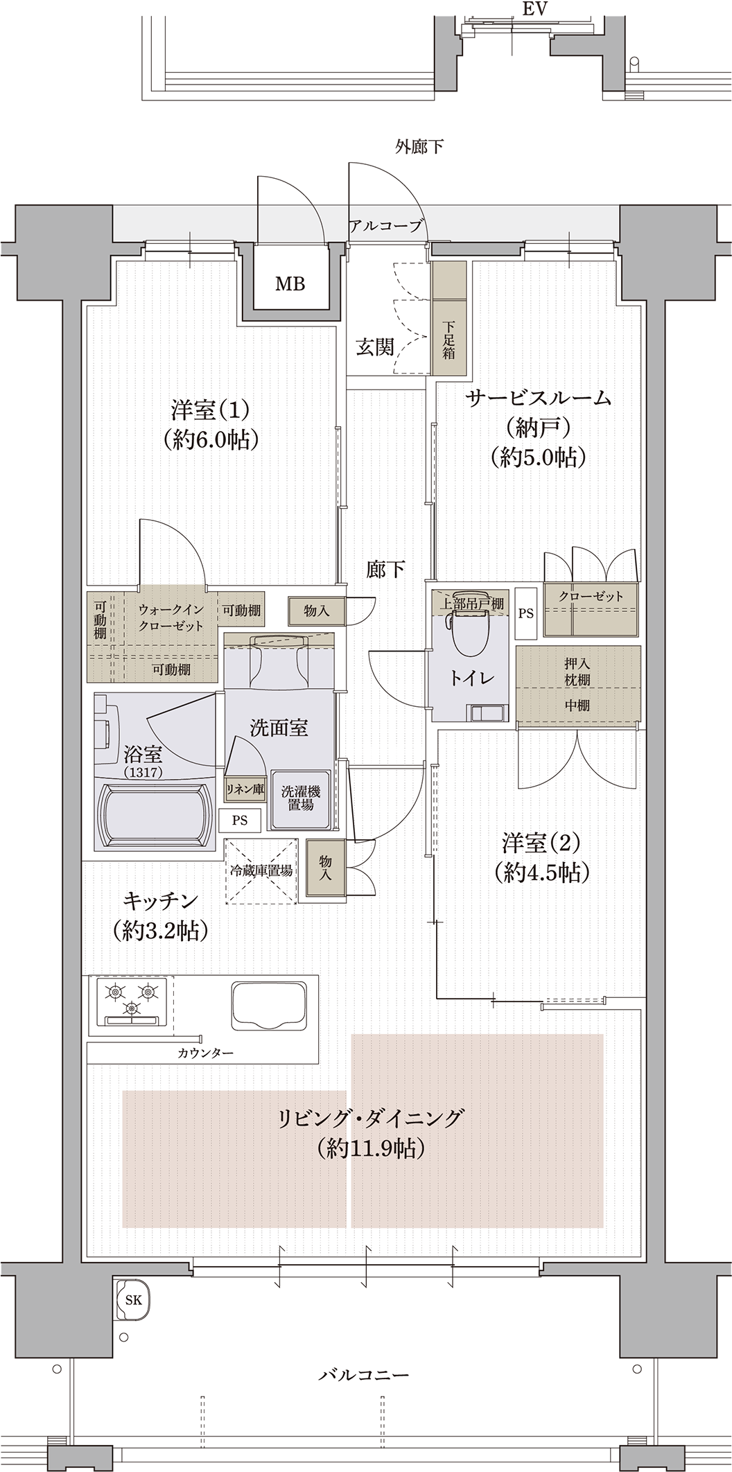 TYPE Bベーシックプランの間取り