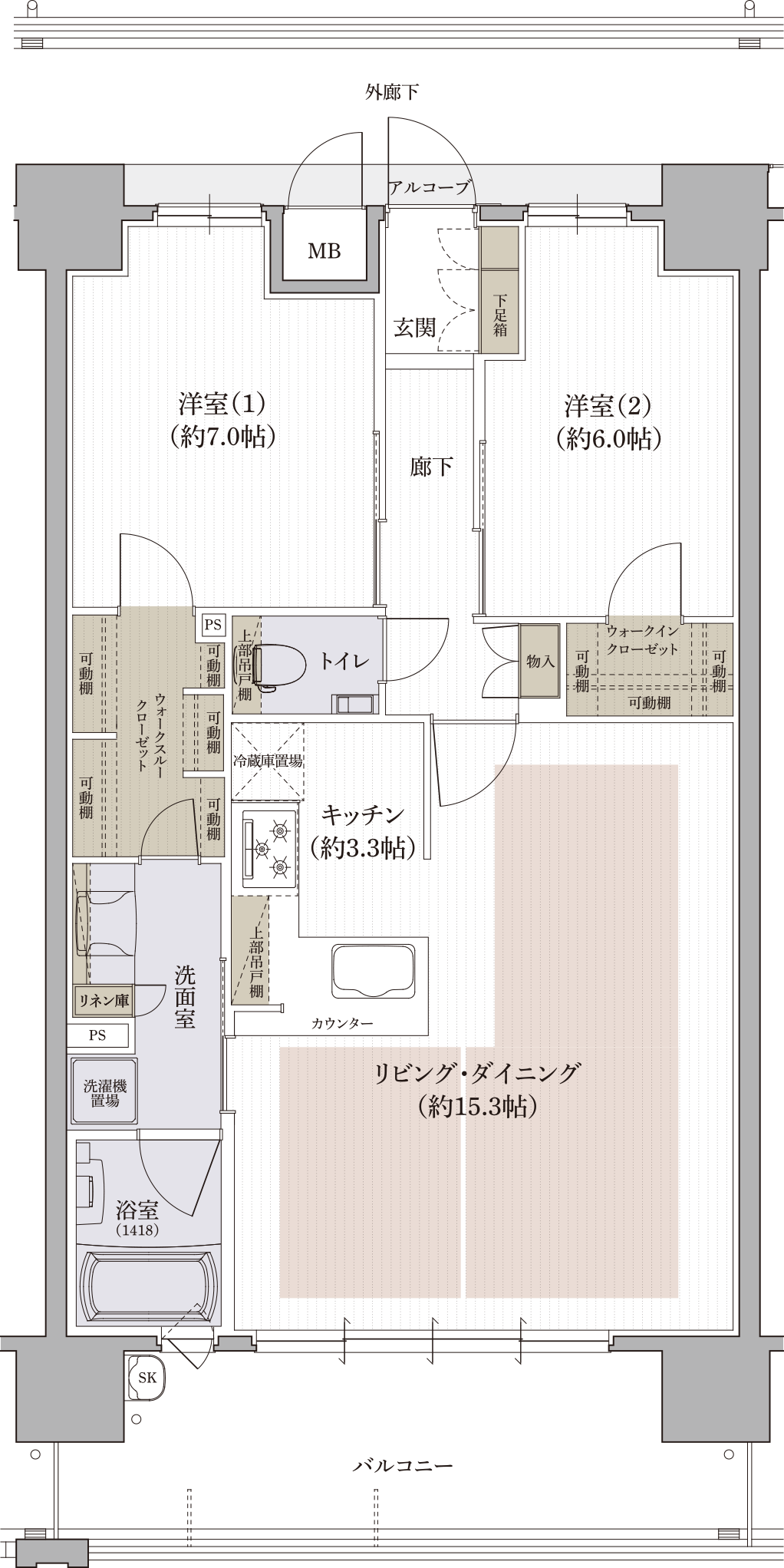 TYPE Cメニュープラン1の間取り