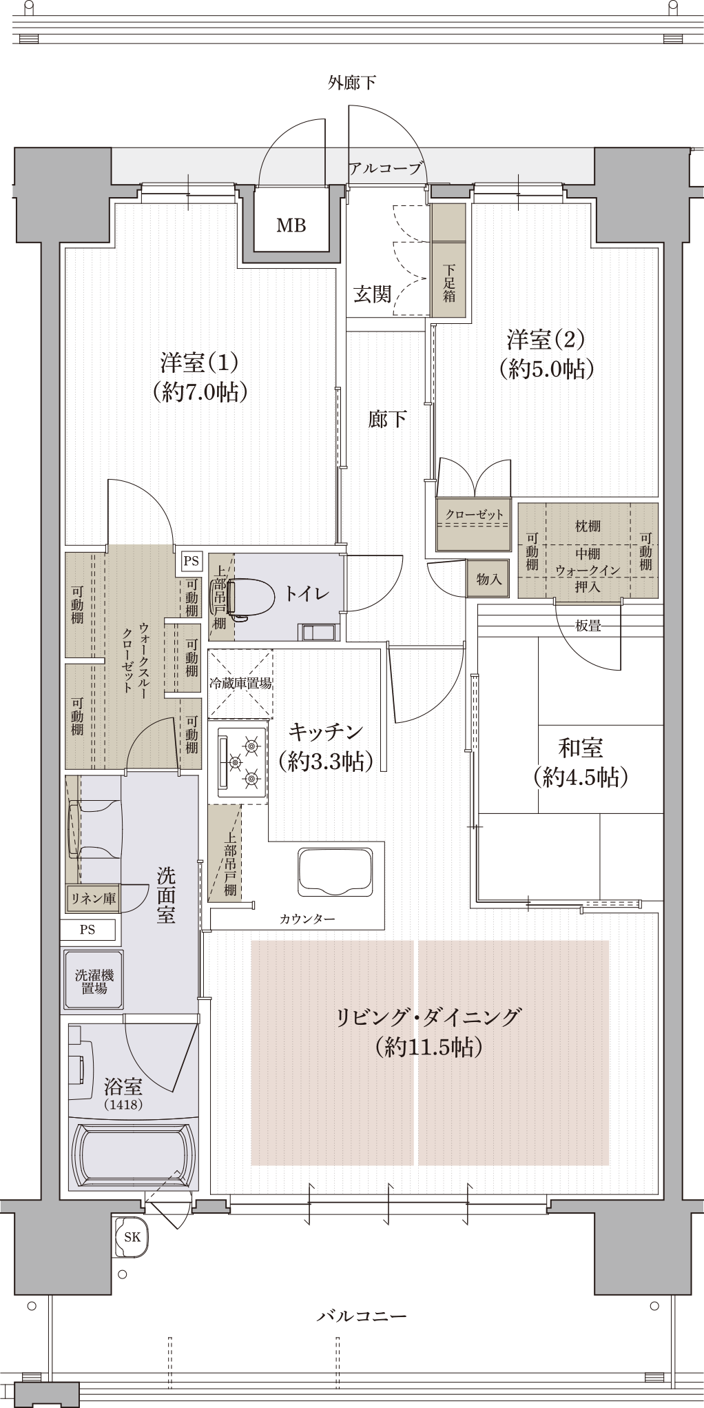 TYPE Cメニュープラン2の間取り