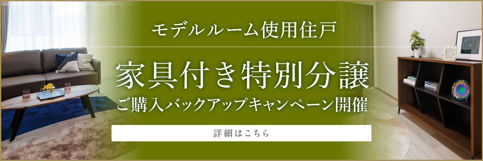 家具付き特別分譲 ご購入バックアップキャンペーン開催